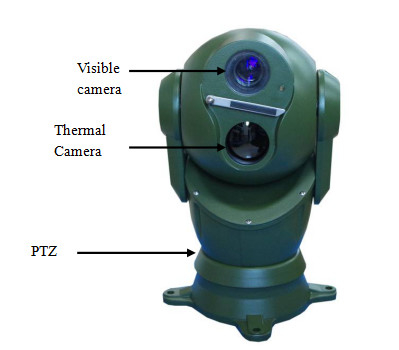камера Птц оптически камеры купола сигнала 30С двойной термальной долгосрочная для установленного корабля