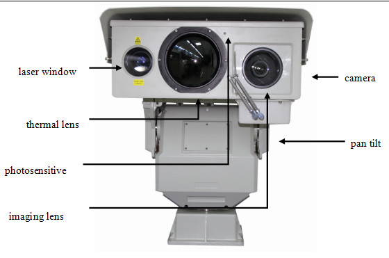 Камера ультракрасного ночного видения ПТЗ термальная, долгосрочная камера слежения