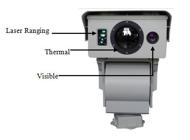 Система ночного видения двойной термальной камеры безопасности границ ПТЗ международная